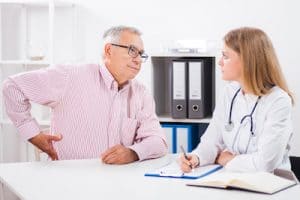 patient and doctor talking