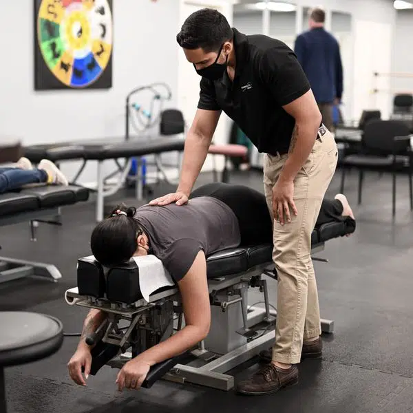 chiropractic technique called flexion-distraction therapy performed by a chiropractor