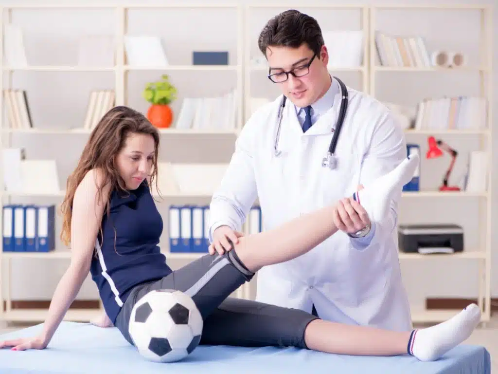 chiropractor taking care of patient