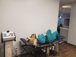 patient having a spine decompression